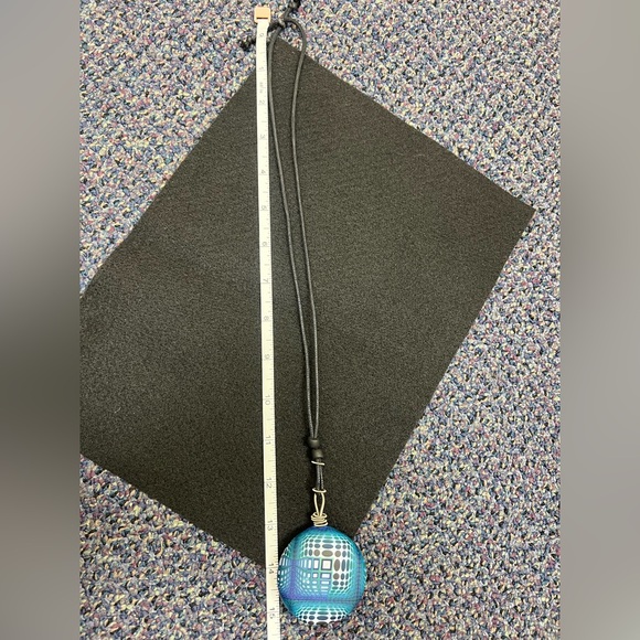 Nason Moretti Murano Mid Century Modern Satinato Satin Pendant Necklace-GORGEOUS - Picture 5 of 6